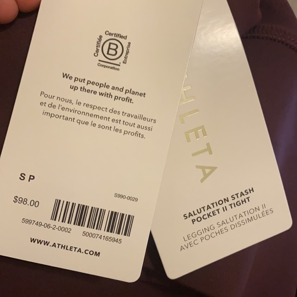 Athleta Salutation Stash Pocket II Tight - Picture 3 of 4